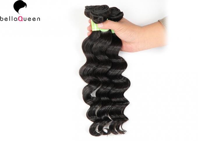 Califique 8A 3 paquetes de la Virgen del cabello humano flojamente de la onda de la trama profunda brasileña del pelo para la muchacha